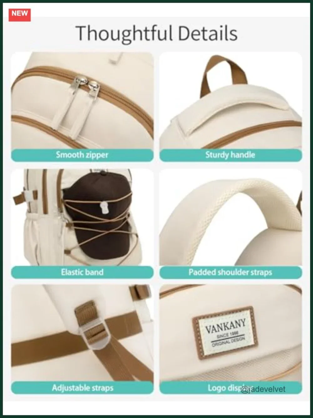 15.6in Laptop Backpack with Padded Straps, Water Resistant, 11 Pockets